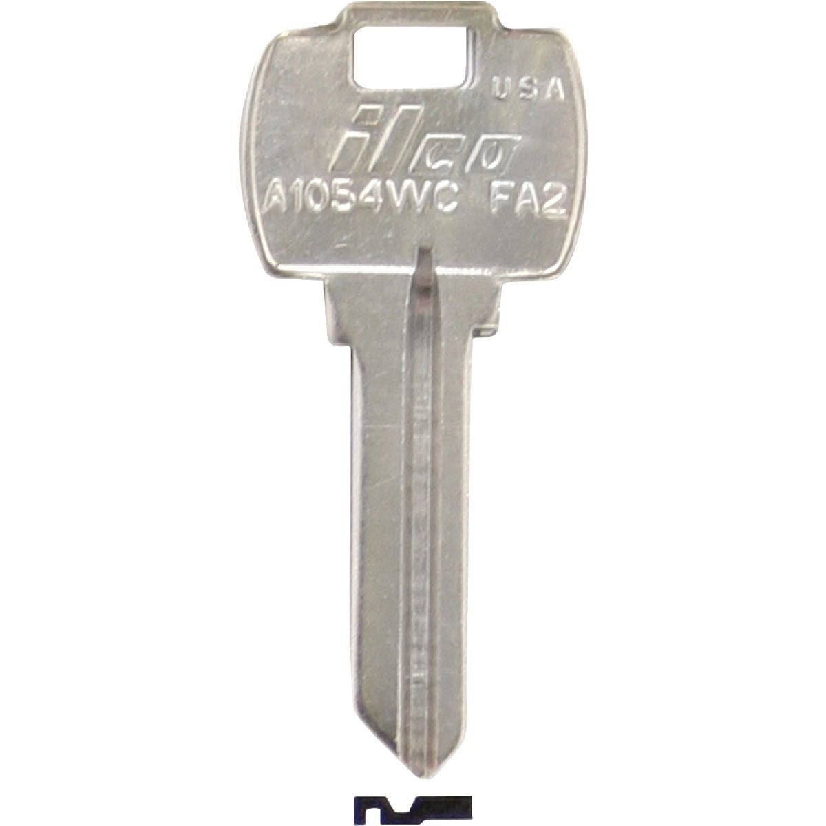 ILCO Falcon Nickel Plated House Key, FA2 / A1054WC (10-Pack)