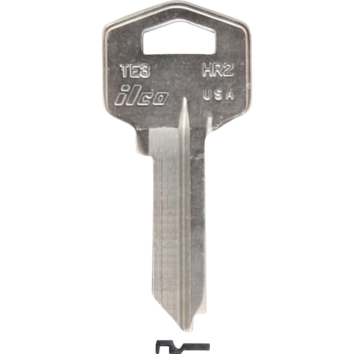 ILCO Harloc Nickel Plated House Key, HR2 / TE3 (10-Pack)