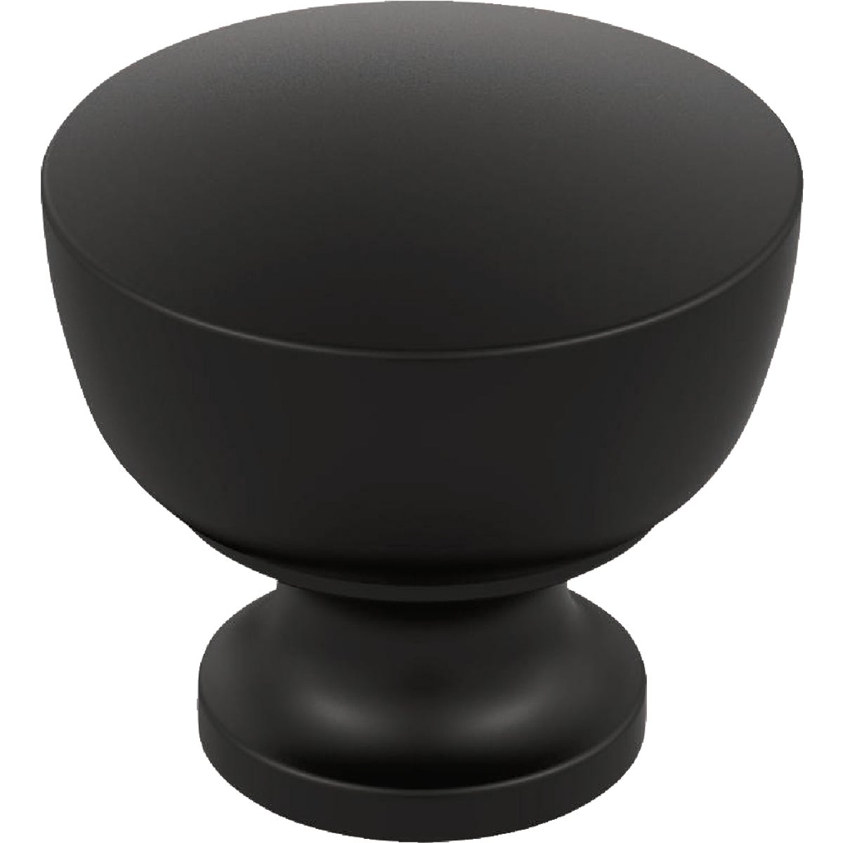 Amerock Chalice 1.25 In. Dia. Round Matte Black Knob