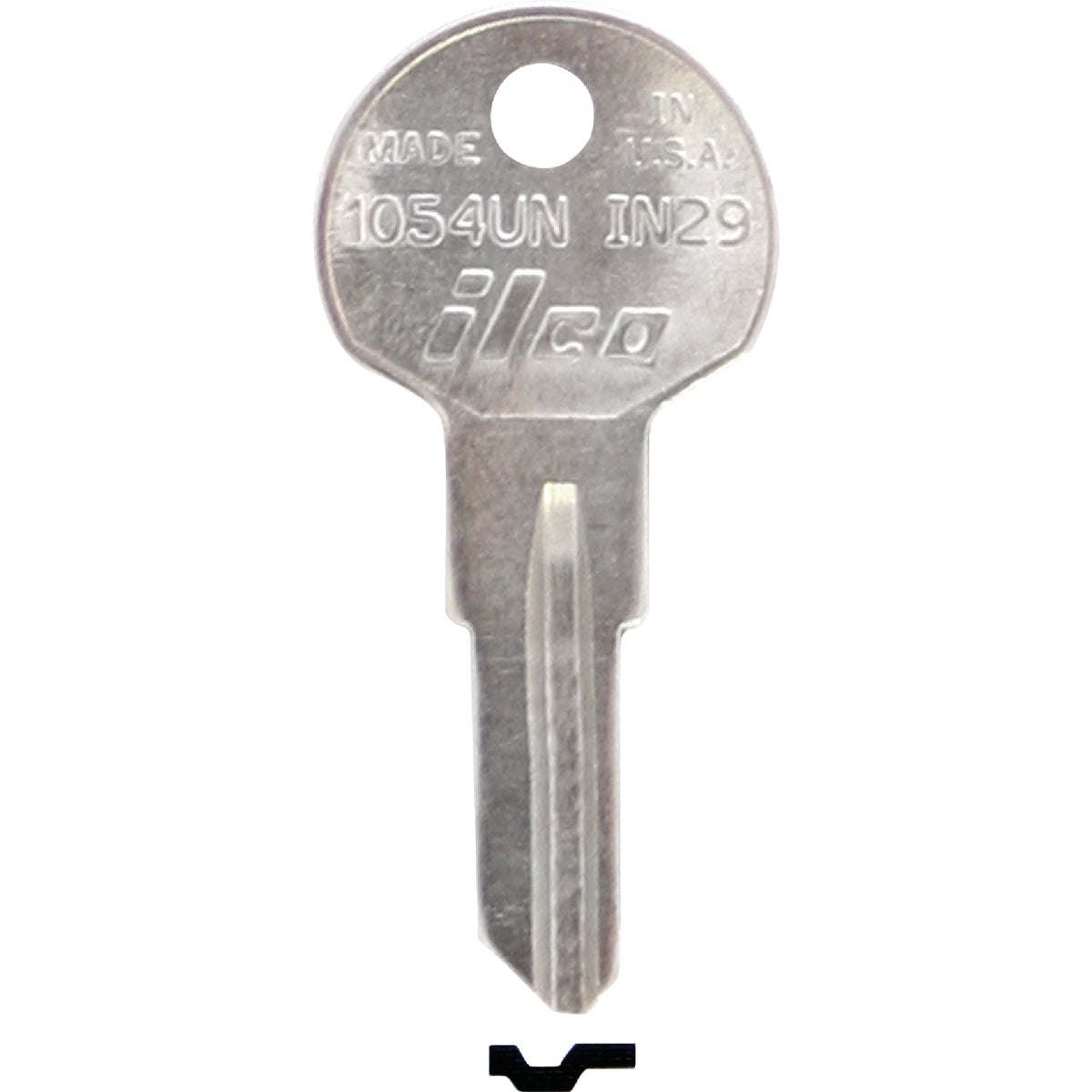 ILCO Nickel Plated File Cabinet Key IN29 / 1054UN (10-Pack)