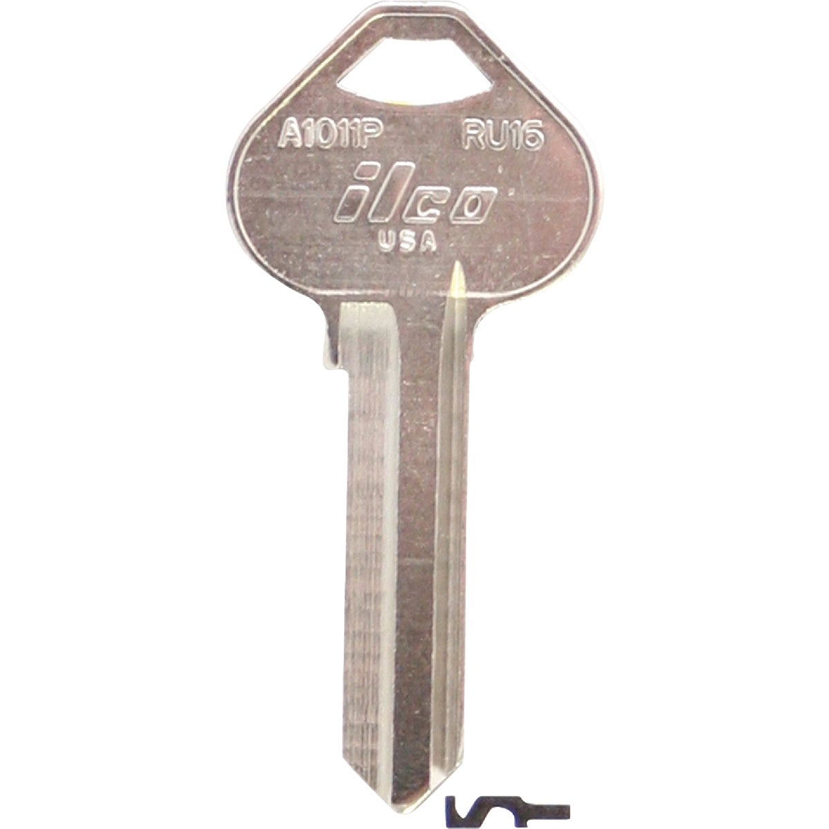 ILCO Russwin Nickel Plated File Cabinet Key RU16 / A1011P (10-Pack)
