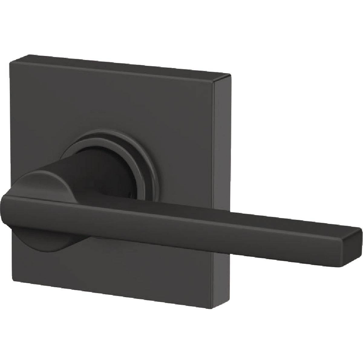 Schlage Latitude Lever Collins Matte Black Hall & Closet Lock Image 5