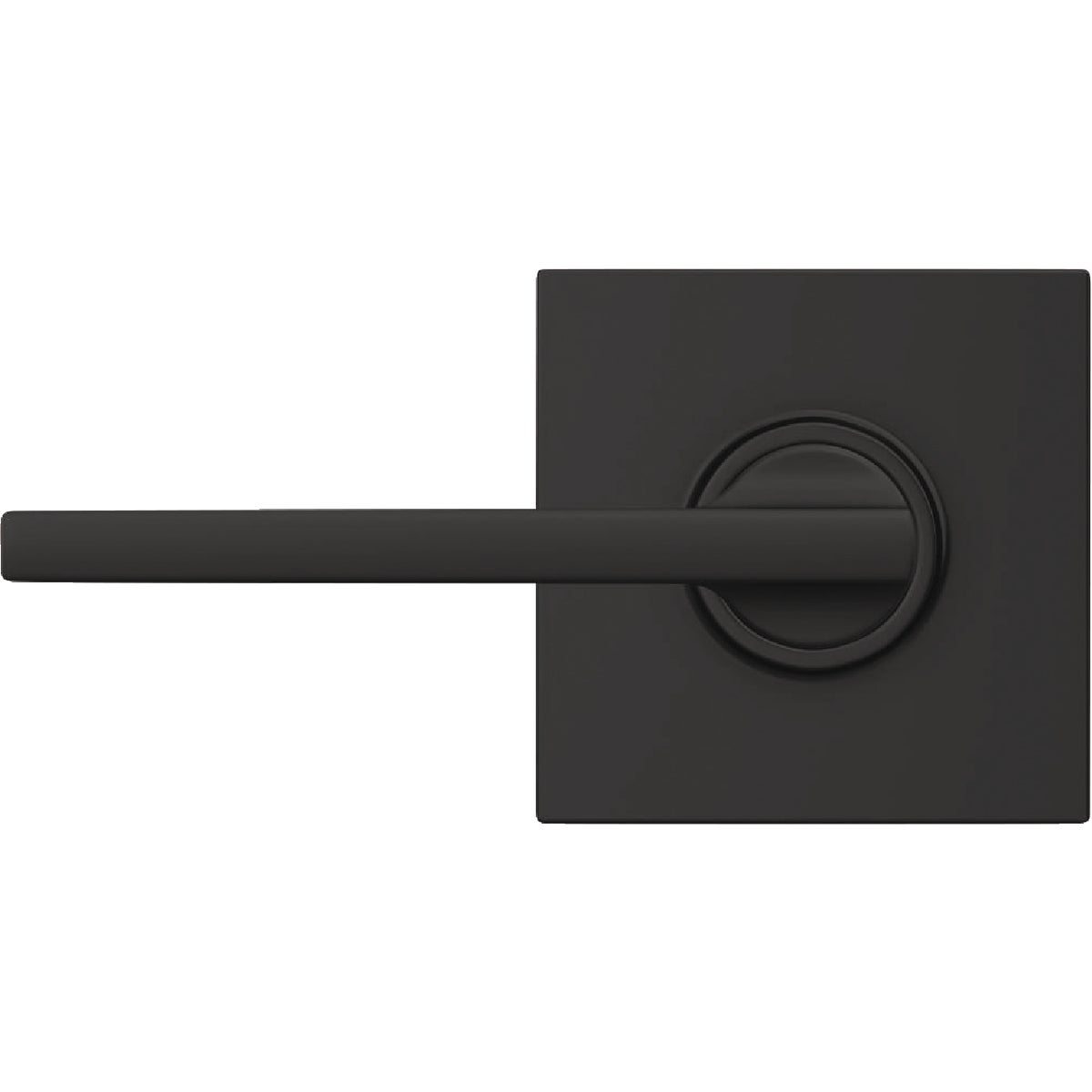 Schlage Latitude Lever Collins Matte Black Hall & Closet Lock Image 1