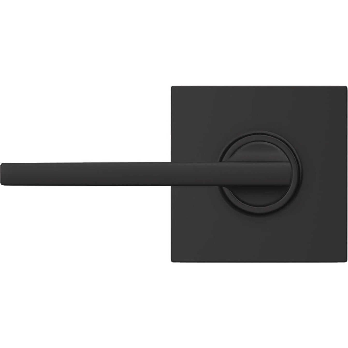 Schlage Latitude Lever Collins Matte Black Hall & Closet Lock Image 1