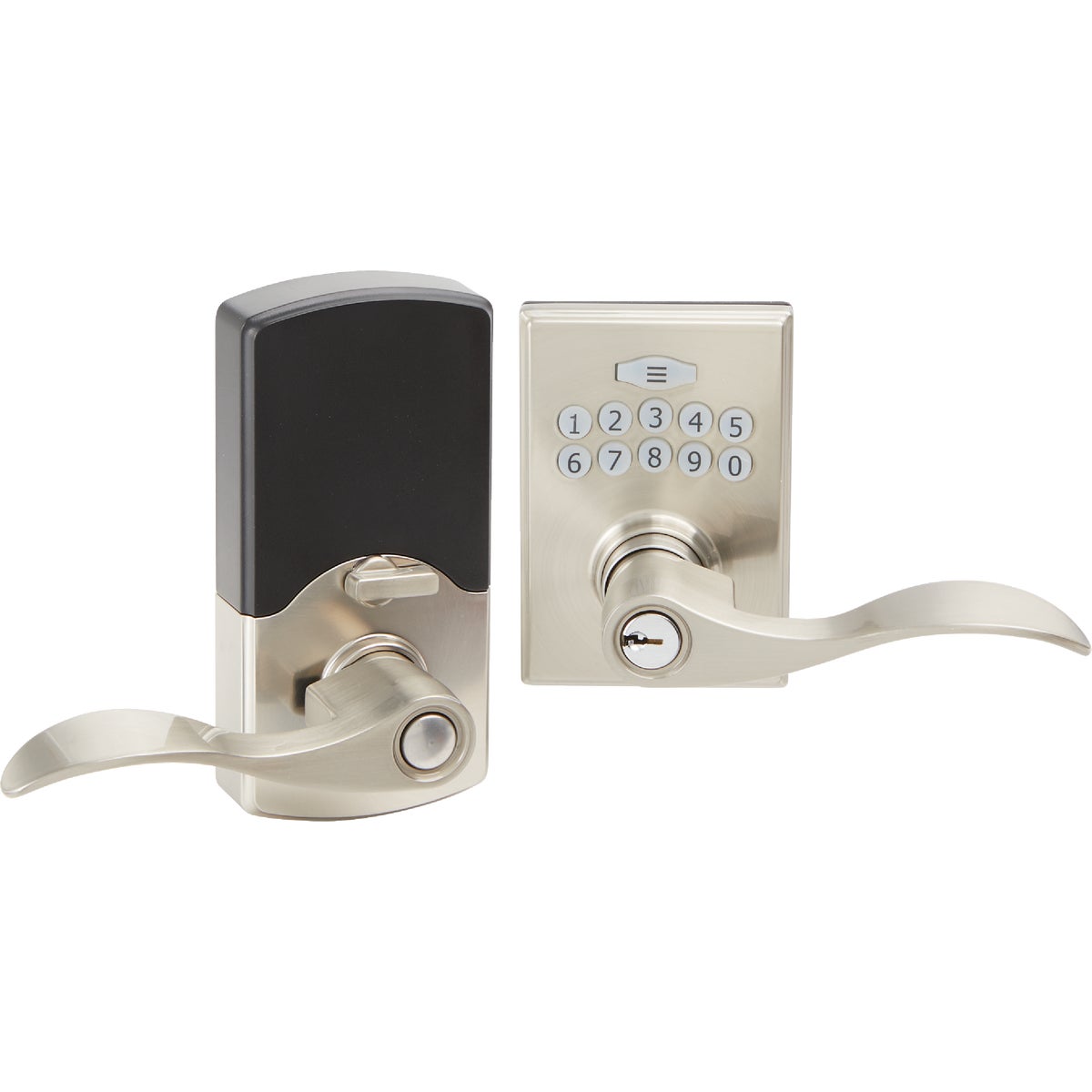 Steel Pro Electronic Leverset, Brushed Nickel