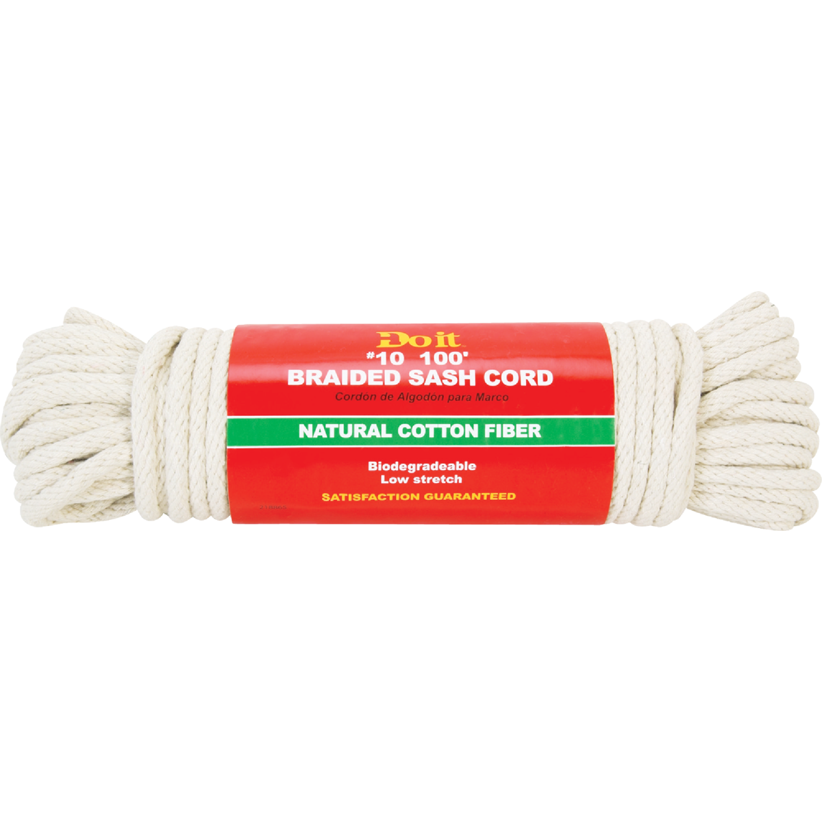 Do it Best 5/16 In. x 100 Ft. White Solid Braided Cotton Sash Cord