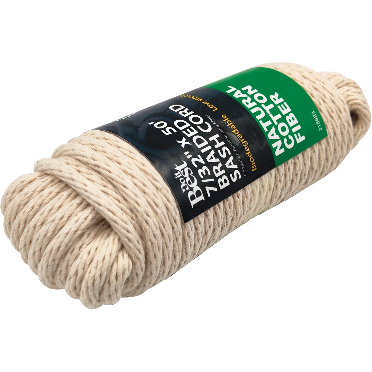 Do it Best 7/32 In. x 50 Ft. White Solid Braided Cotton Sash Cord Image 2