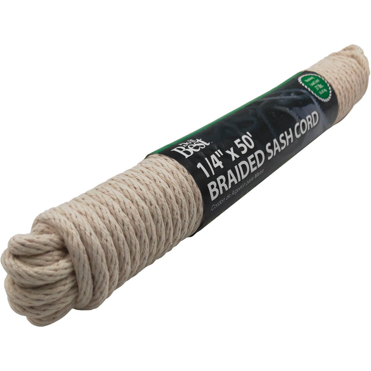 Do it Best 1/4 In. x 50 Ft. White Solid Braided Cotton Sash Cord Image 2