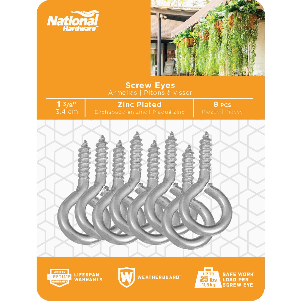 National Hardware #10 Zinc Large Screw Eye (8 Ct.) Image 2