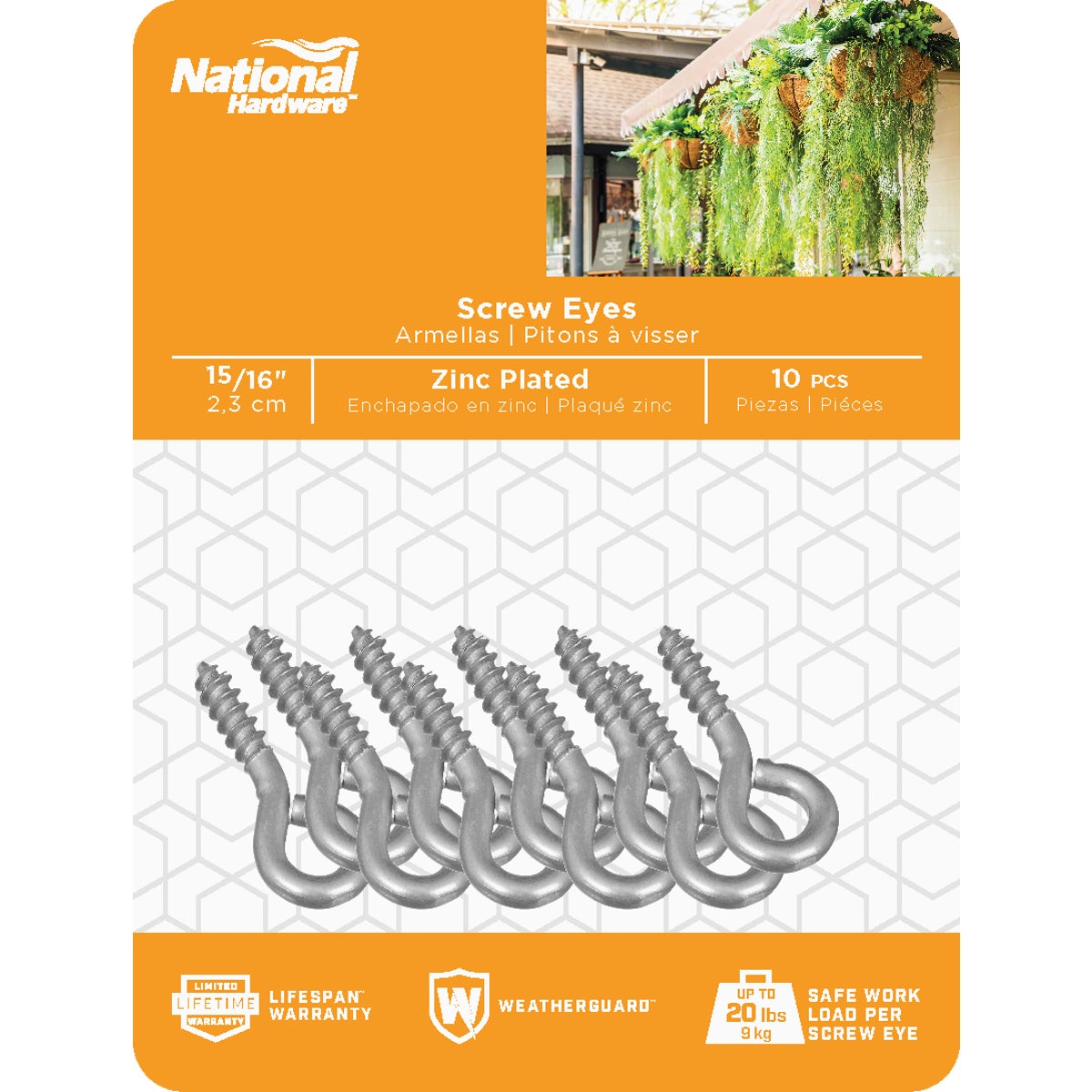 National Hardware #212 Zinc Small Screw Eye (10 Ct.) Image 2