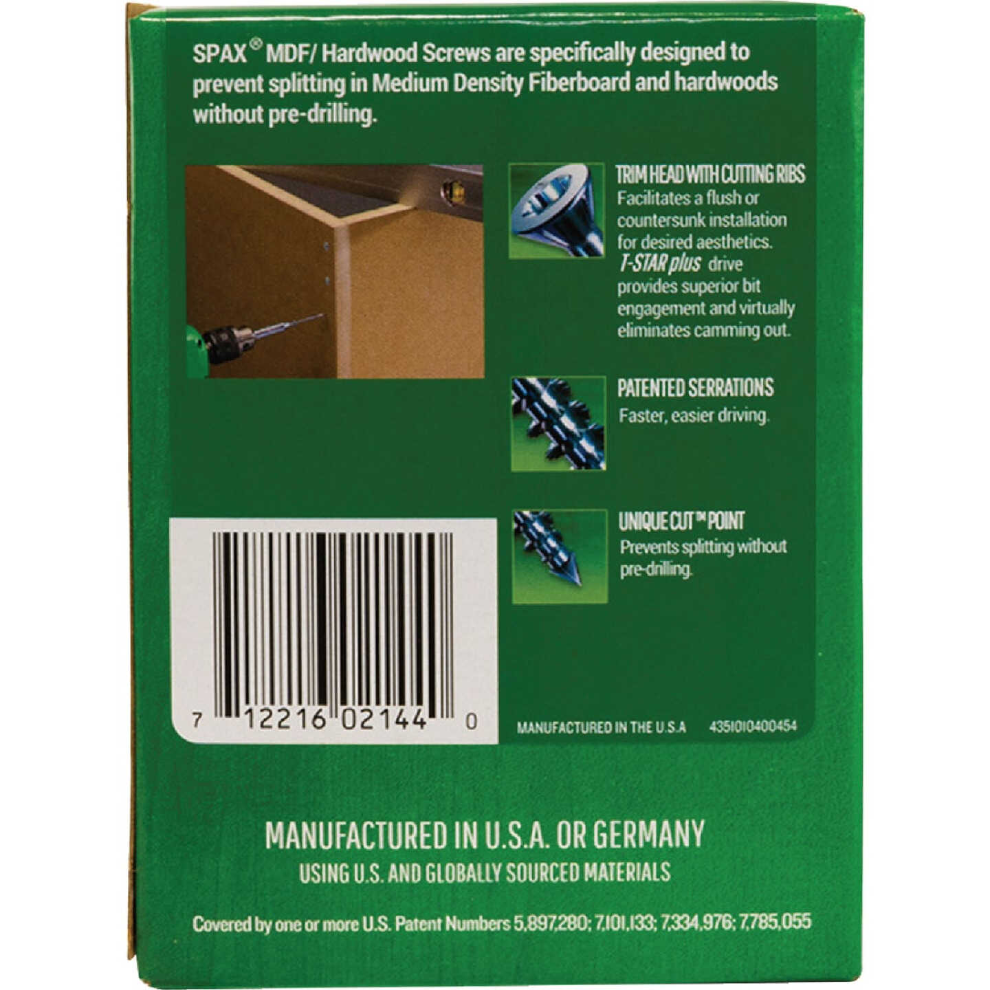 SPAX #8 x 1-3/4 In. T20 Plus Trim Head Zinc (Interior) MDF Cabinet Screw (200 Ct.) Image 5