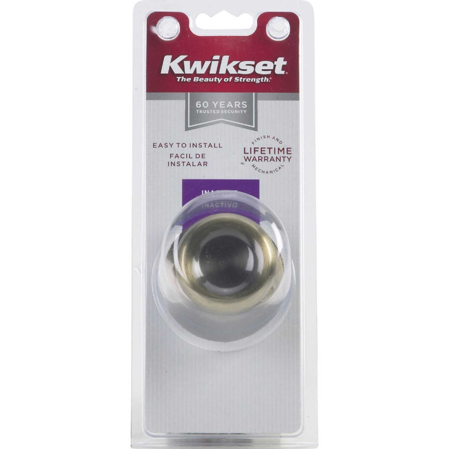 Kwikset Antique Brass Tylo Dummy Door Knob Image 2