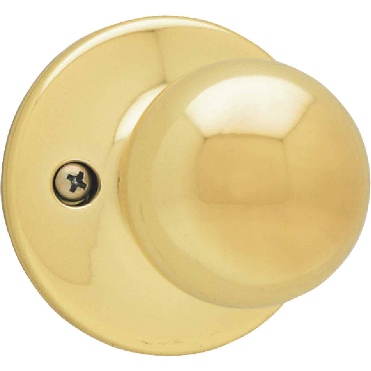 Kwikset Polished Brass Polo Dummy Door Knob Image 1
