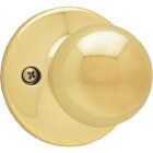 Kwikset Polished Brass Polo Dummy Door Knob Image 1