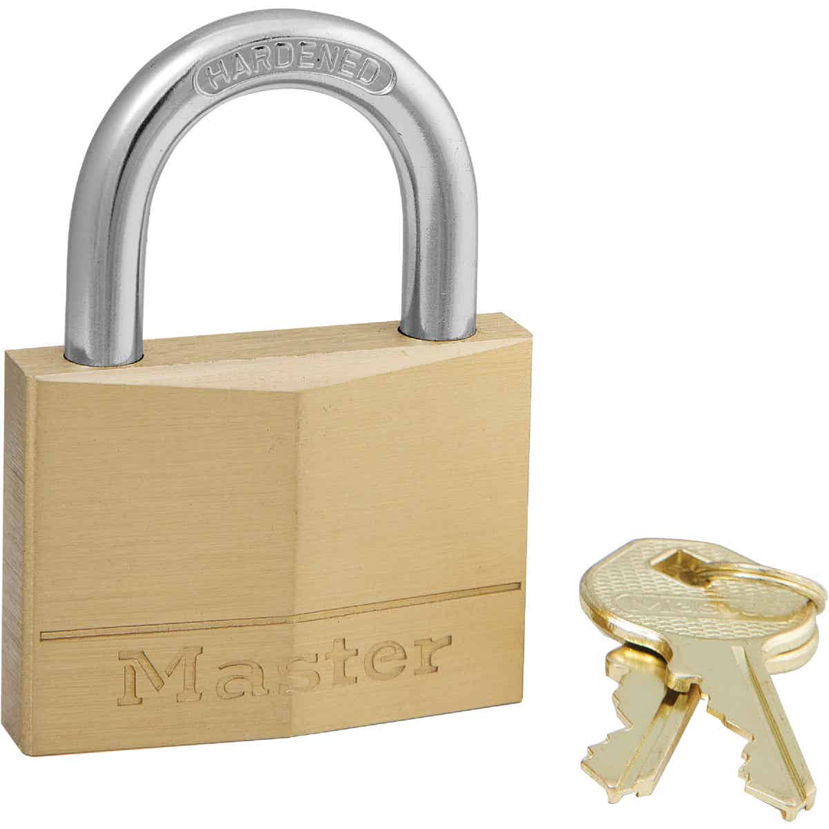 Master Lock 2 In. W. 5-Pin Tumbler Brass Keyed Different Padlock Image 1