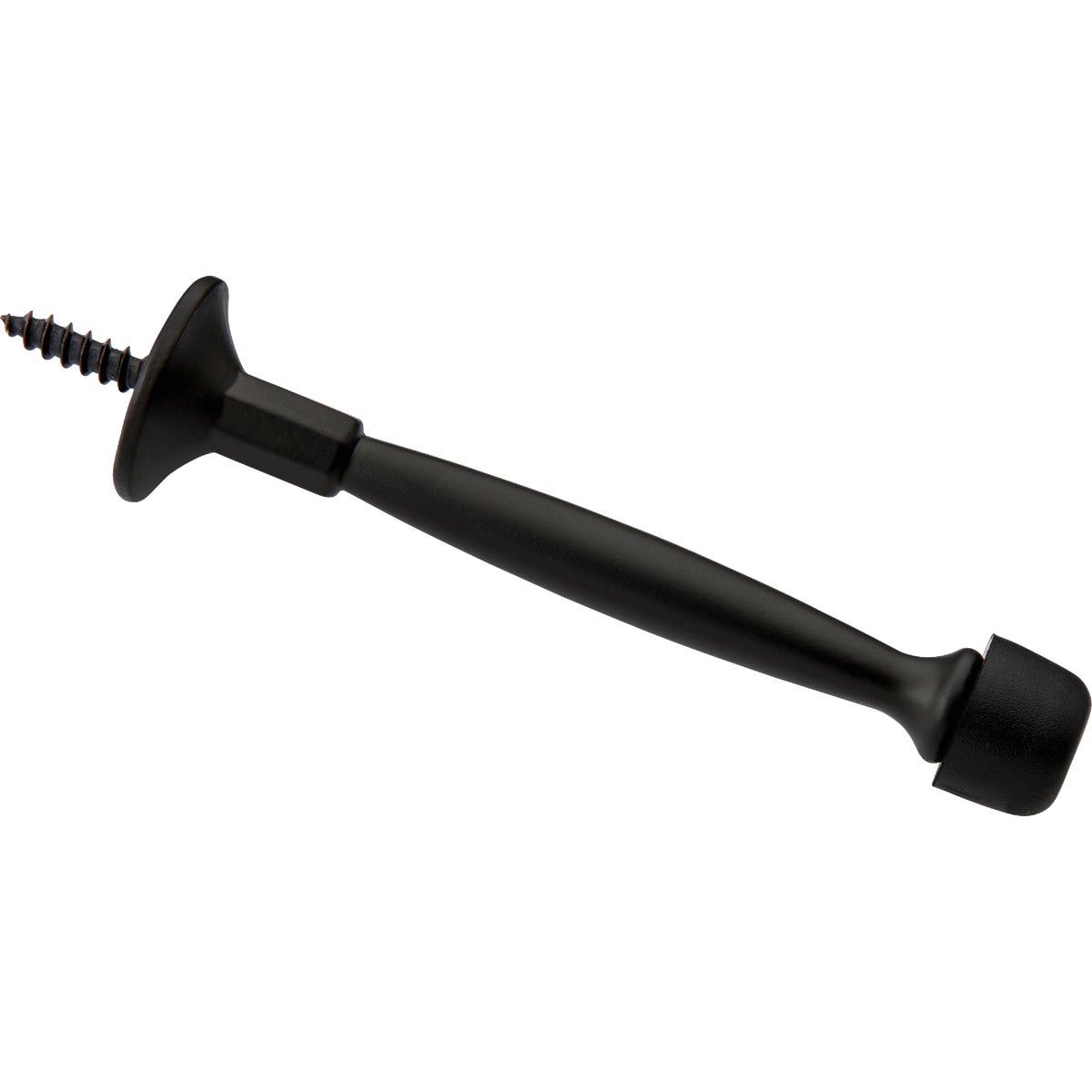 National Hardware 4 In. Matte Black Rigid Door Stop Image 1