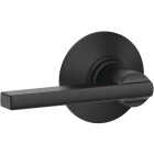 Schlage F Series Latitude Matte Black Passage Door Lever Image 1