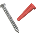 Knape & Vogt 1-1/2 In. Brass Standards Screw & Anchor Set (6-Count) Image 1