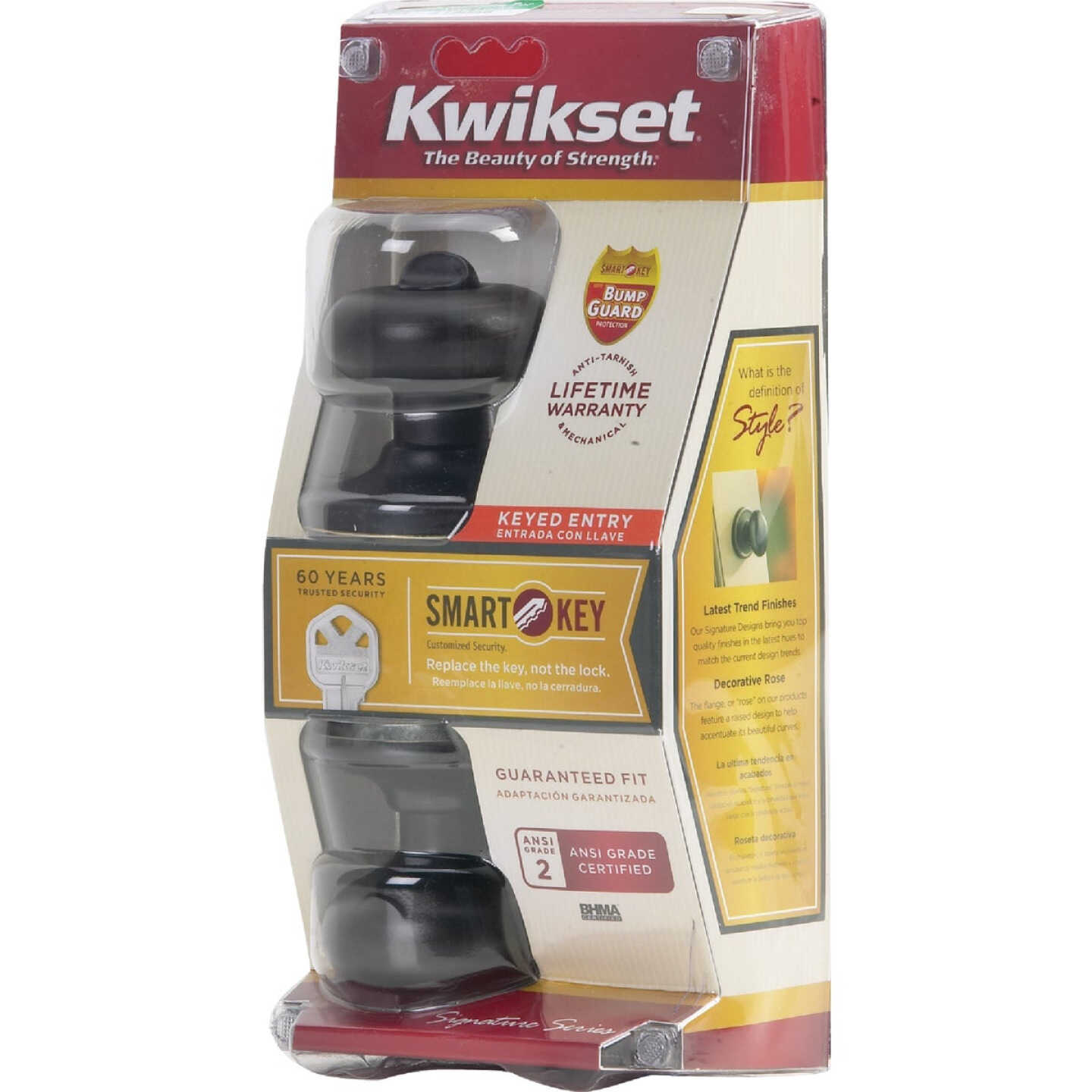 Kwikset Signature Series Venetian Bronze Juno Entry Door Knob with SmartKey Image 3