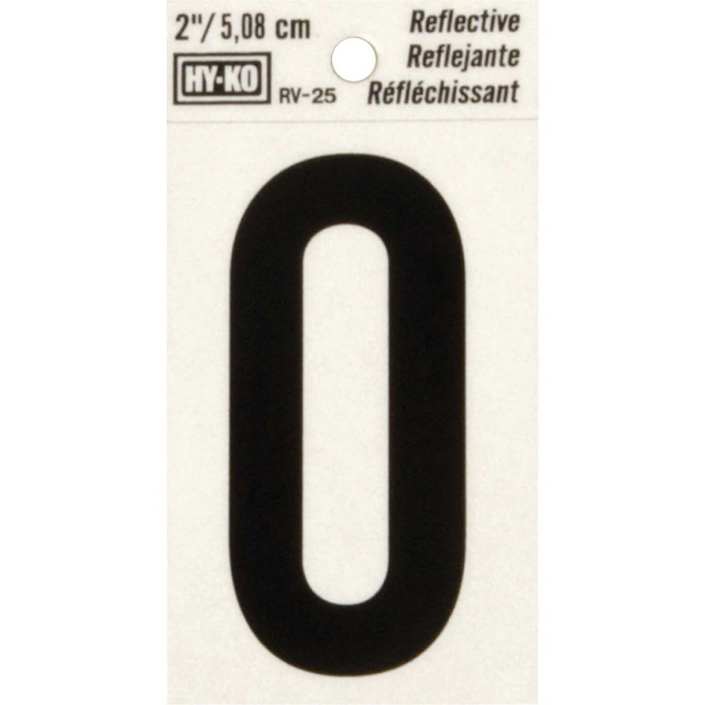 Hy-Ko Vinyl 2 In. Reflective Adhesive Number Zero Image 1