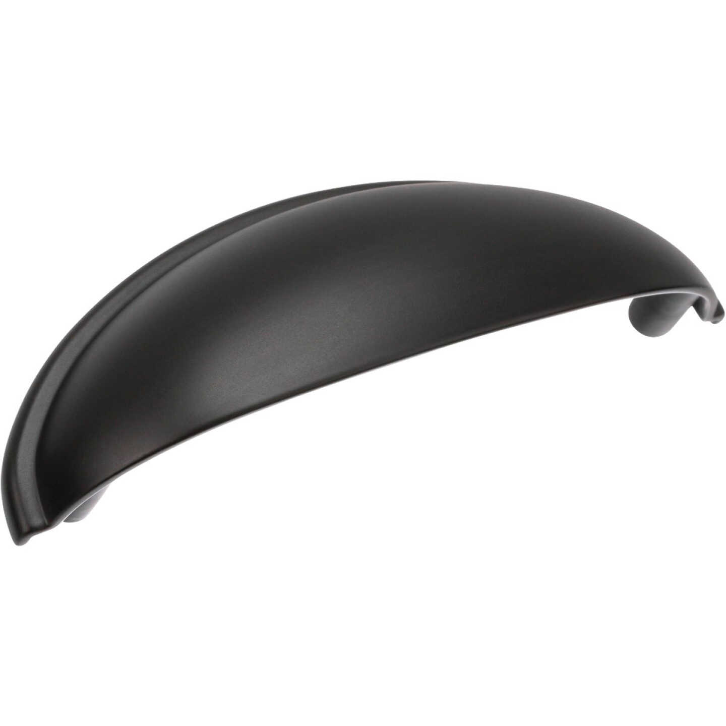 Amerock Ravino 3 In. Matte Black Cup Cabinet Drawer Pull Image 1