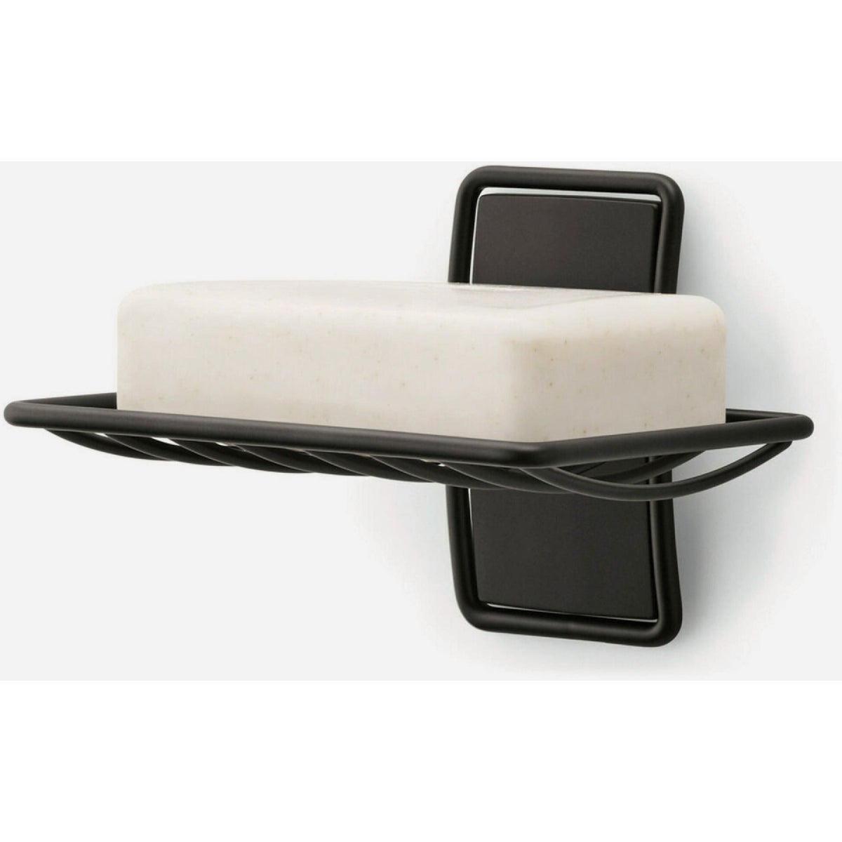 Command Adhesive Soap Dish, Matte Black, 2 Medium Water-Resistant Strips Image 4