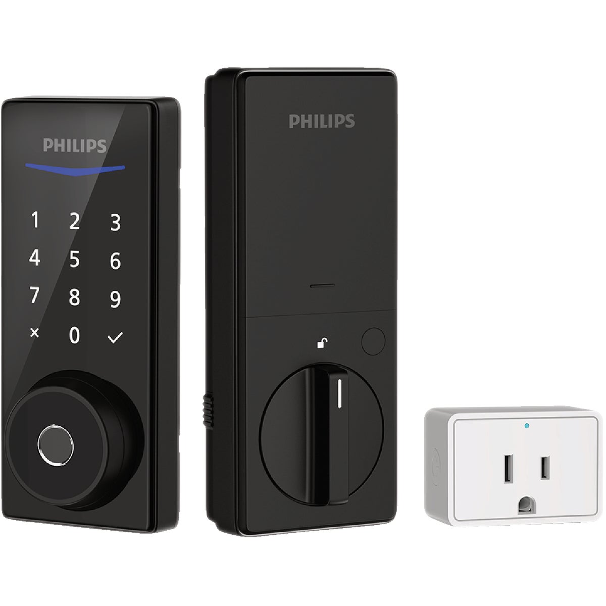 Philips Bluetooth & Fingerprint Touchscreen Electronic Deadbolt, Matte Black Image 3