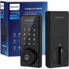 Philips Bluetooth & Fingerprint Touchscreen Electronic Deadbolt, Matte Black Image 1
