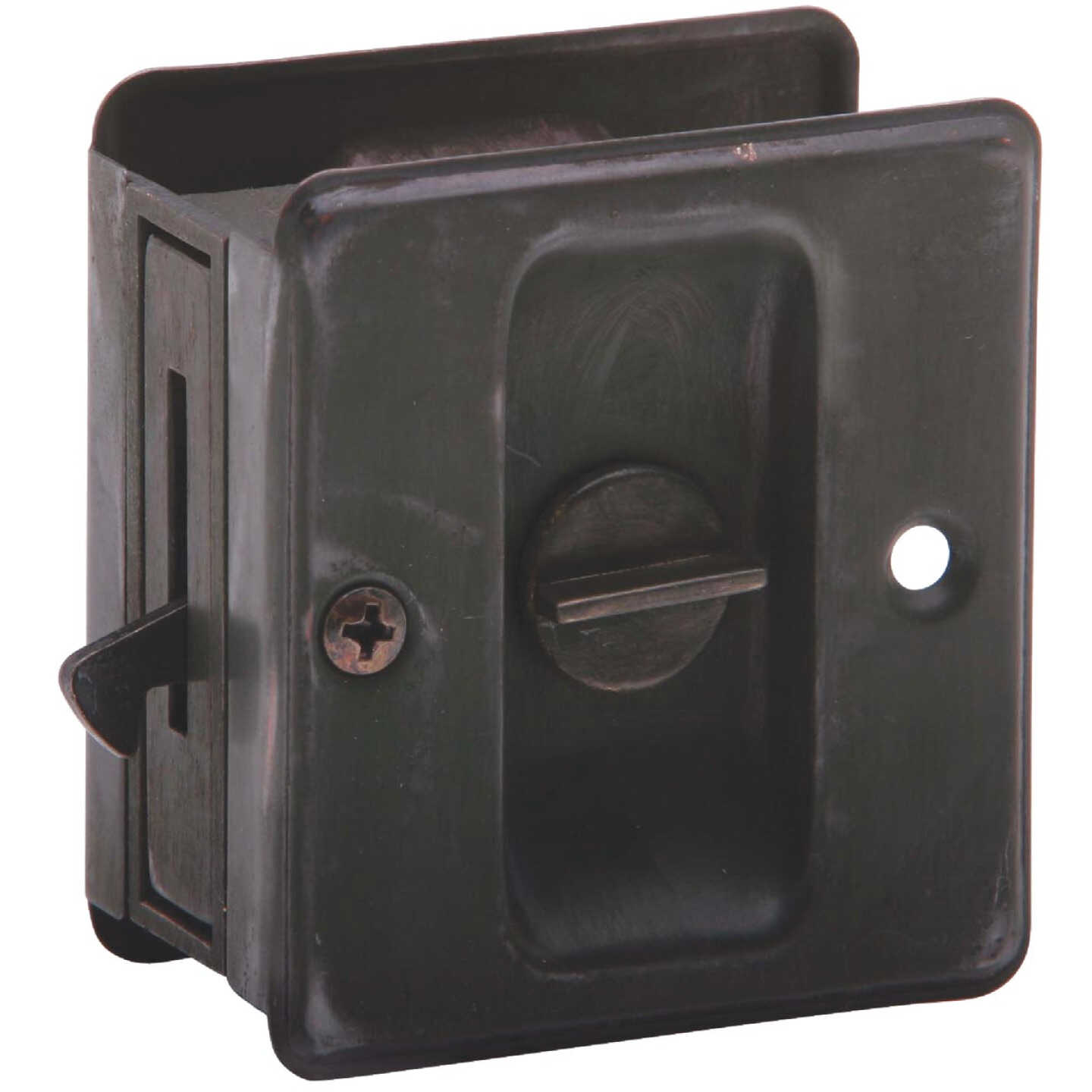 Schlage Privacy Aged Bronze Pocket Door Lock Pull Image 1