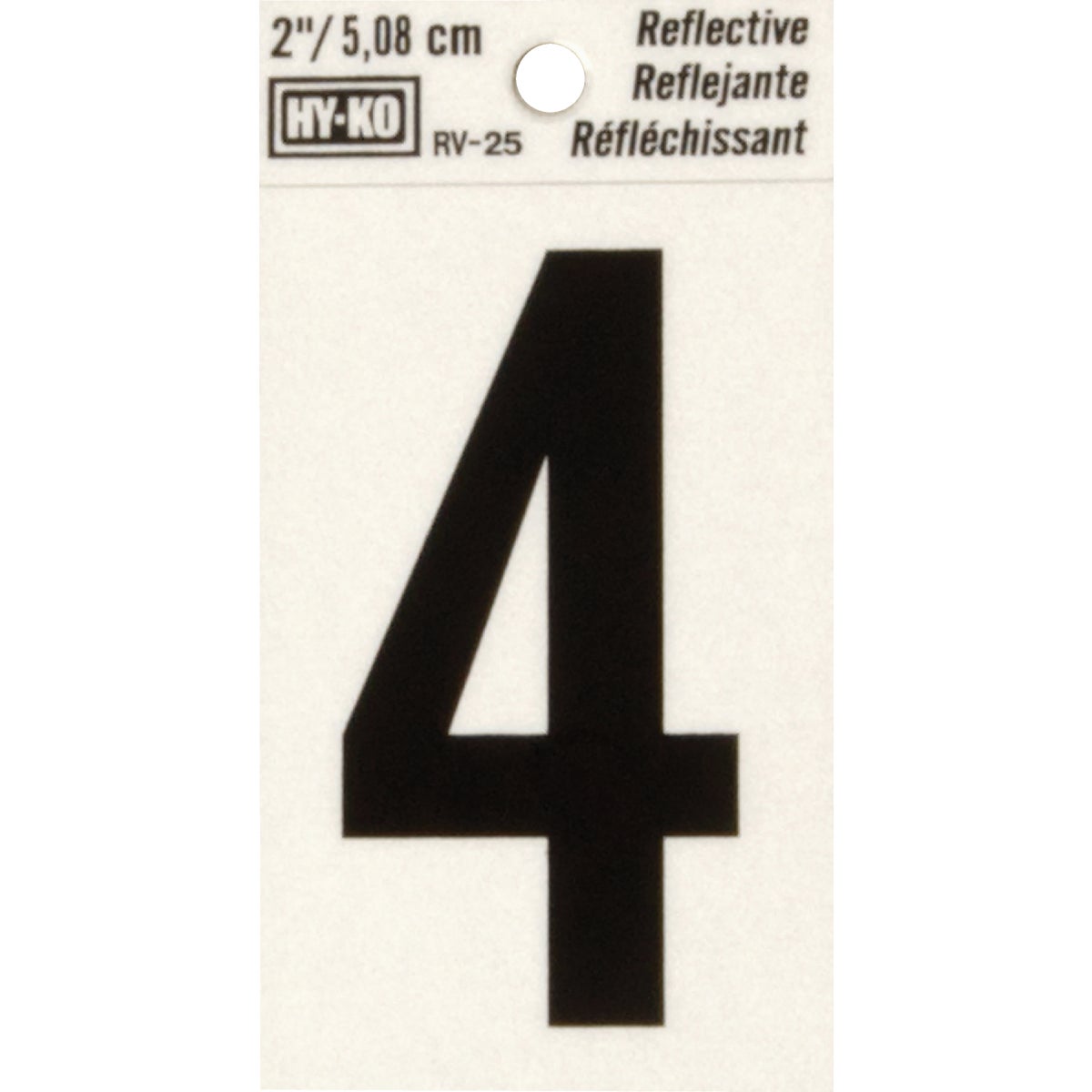 Hy-Ko Vinyl 2 In. Reflective Adhesive Number Four Image 1