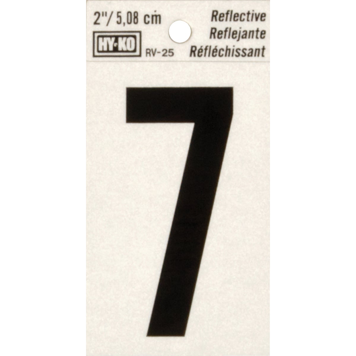 Hy-Ko Vinyl 2 In. Reflective Adhesive Number Seven Image 1