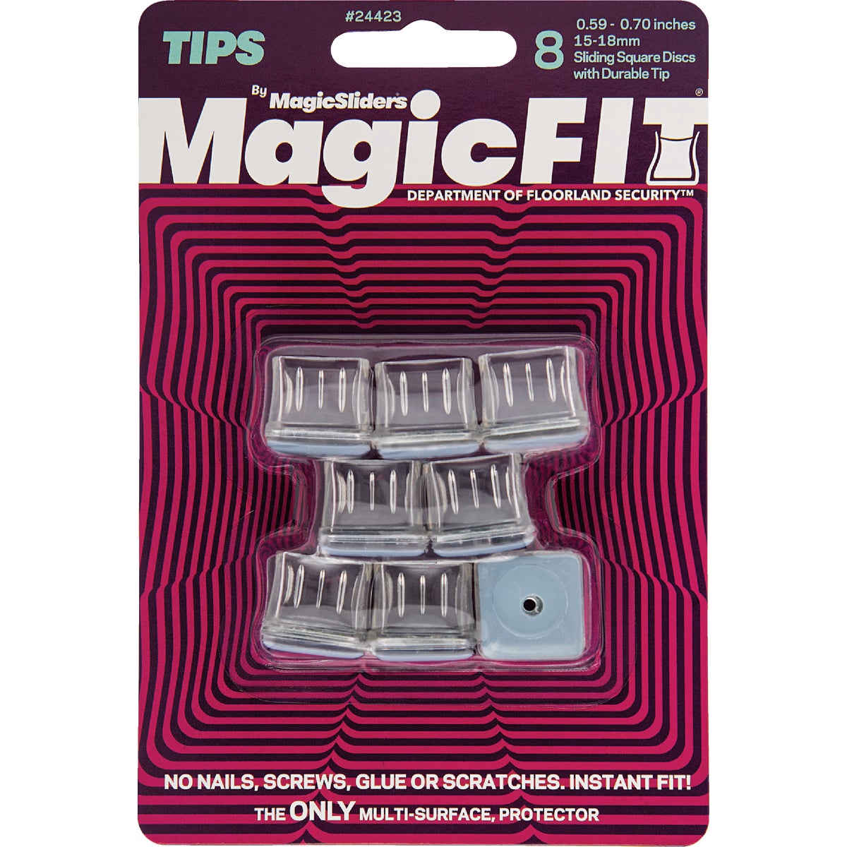  Magic Sliders Magic Fit .59 In. - .70 In. Square Slider (8-Pack) Image 2