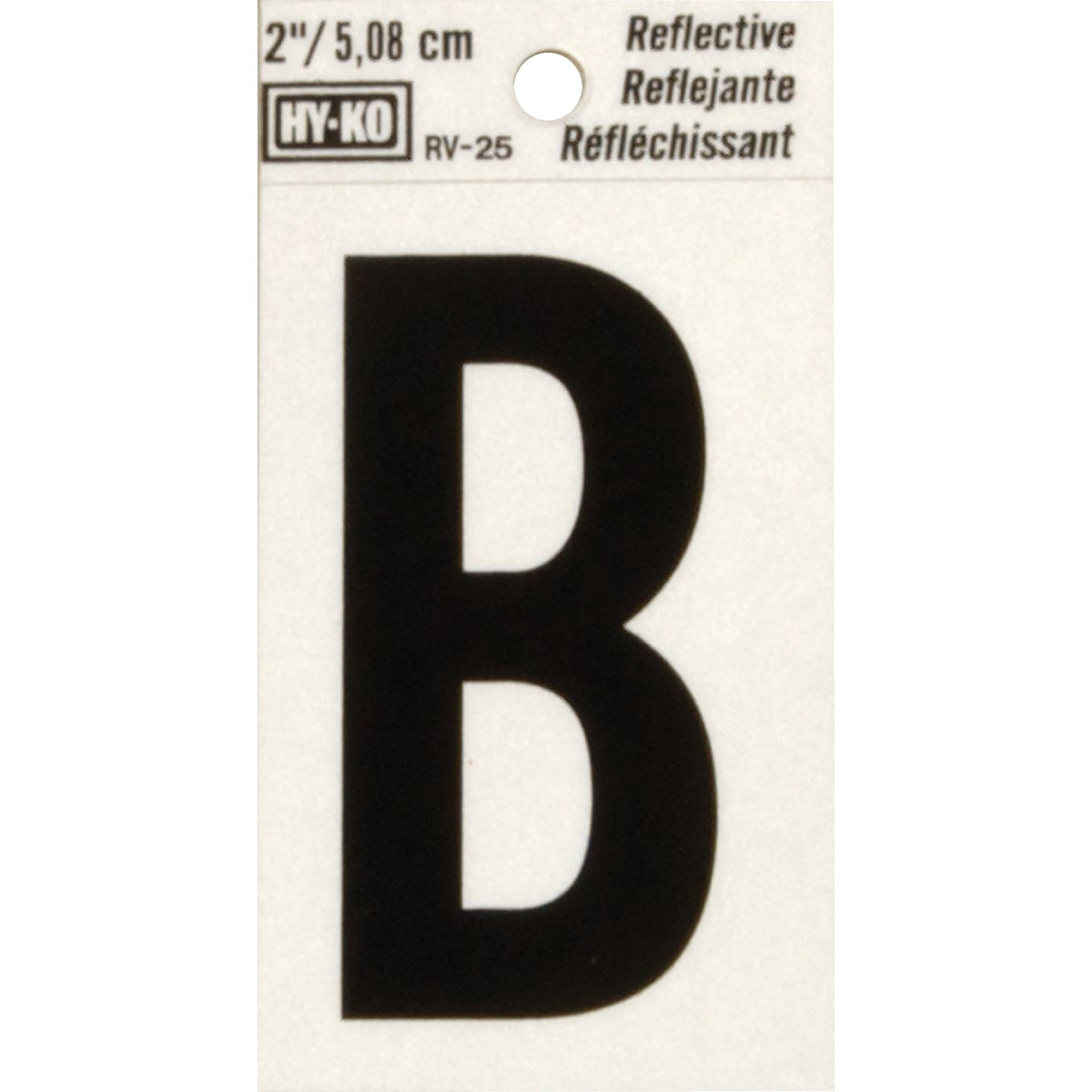 Hy-Ko Vinyl 2 In. Reflective Adhesive Letter, B Image 1