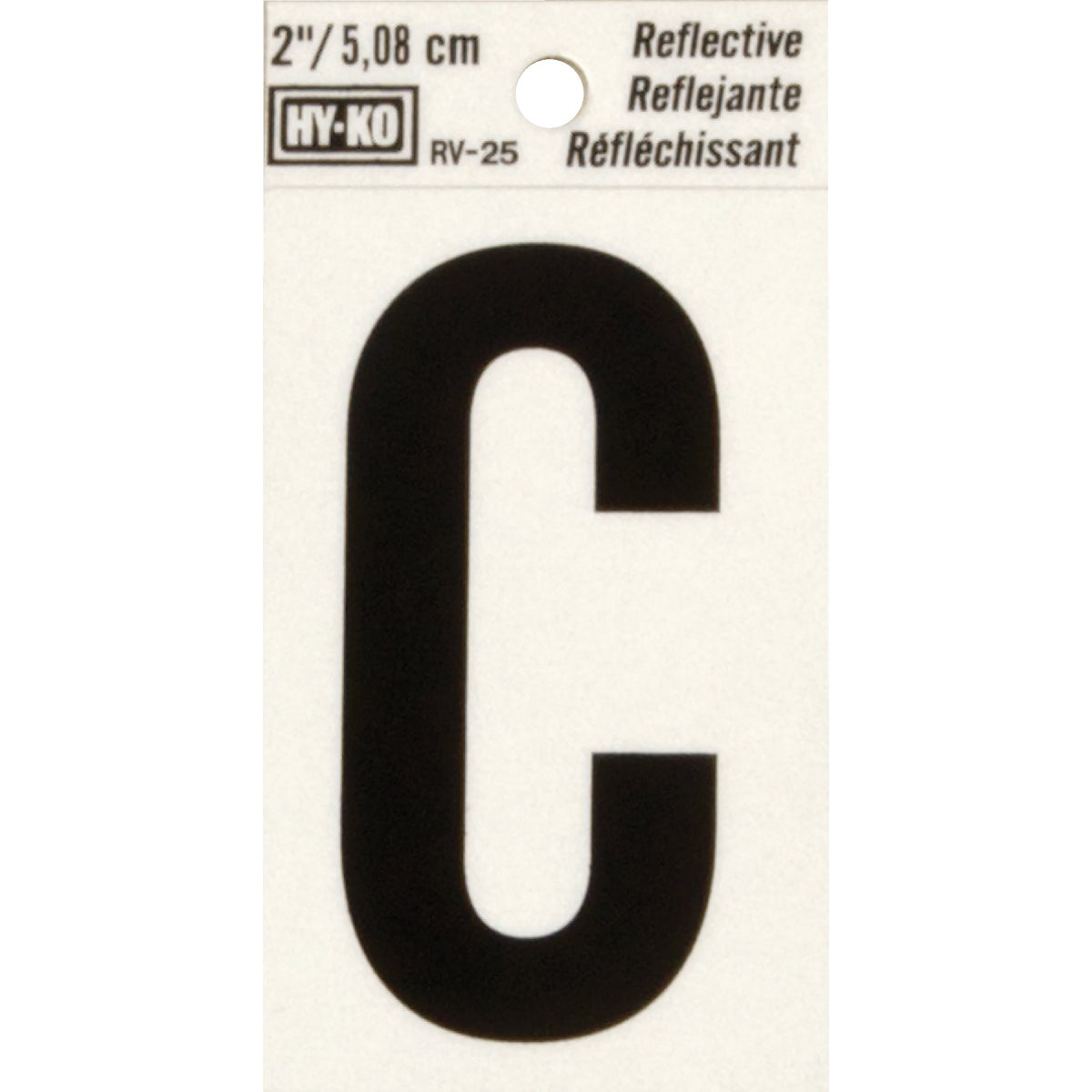 Hy-Ko Vinyl 2 In. Reflective Adhesive Letter, C Image 1