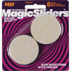 Magic Sliders 2 In. Round Oatmeal Self-Adhesive Heavy-Duty Furniture Pad (8-Pack) Image 1