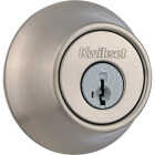 Kwikset Satin Nickel Single Cylinder Deadbolt with SmartKey Security Image 1