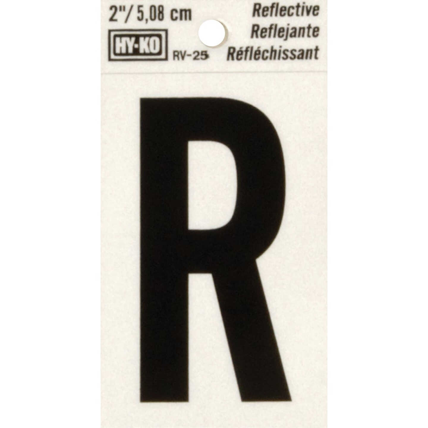 Hy-Ko Vinyl 2 In. Reflective Adhesive Letter, R Image 1