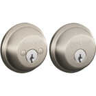Schlage B-Series Satin Nickel Double Cylinder Deadbolt Image 1