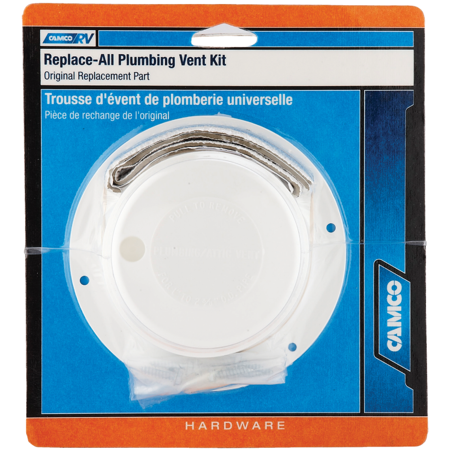 Camco 1 In. to 2-3/8 In. Replace-All Plumbing RV Vent Cap Kit Image 2