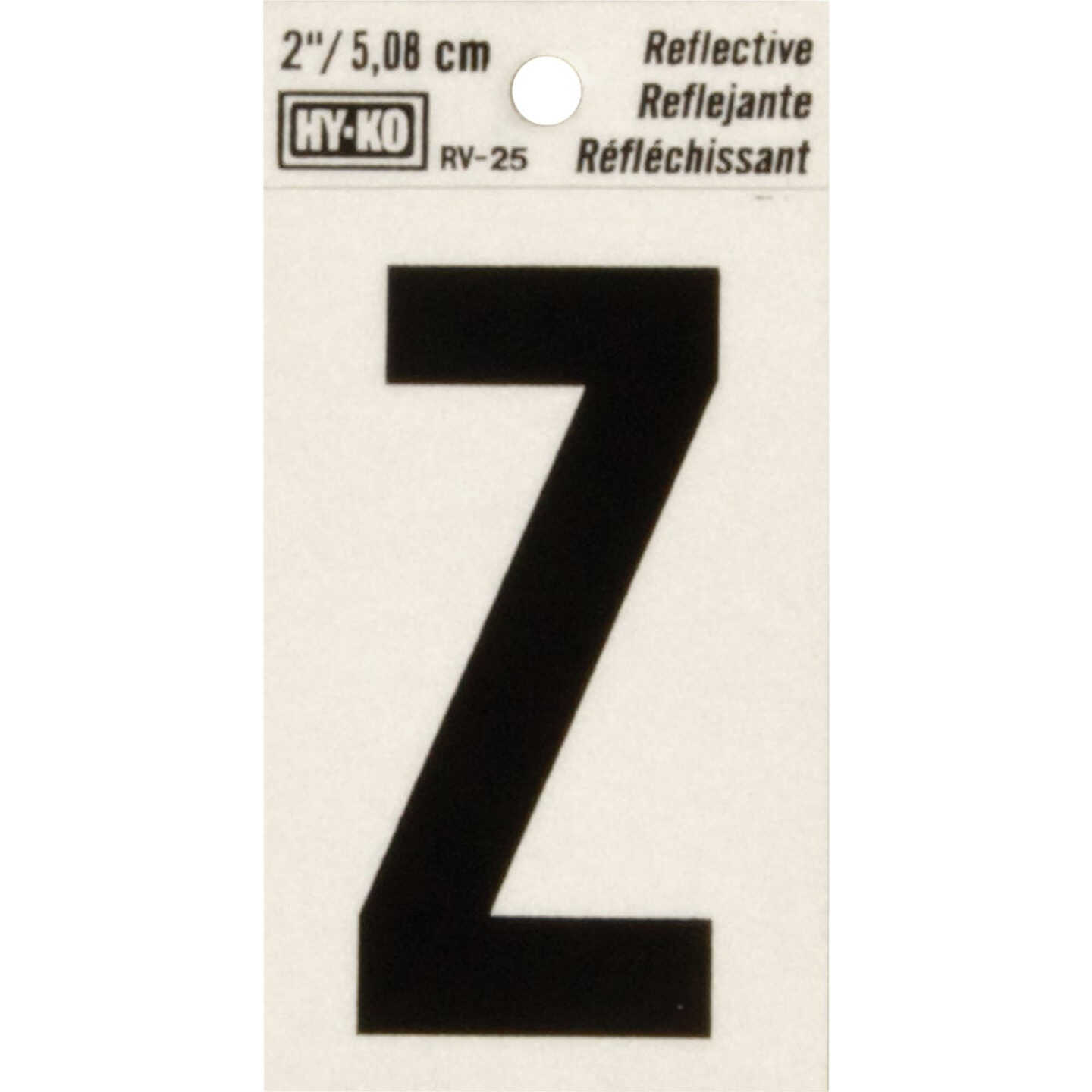 Hy-Ko Vinyl 2 In. Reflective Adhesive Letter, Z Image 1