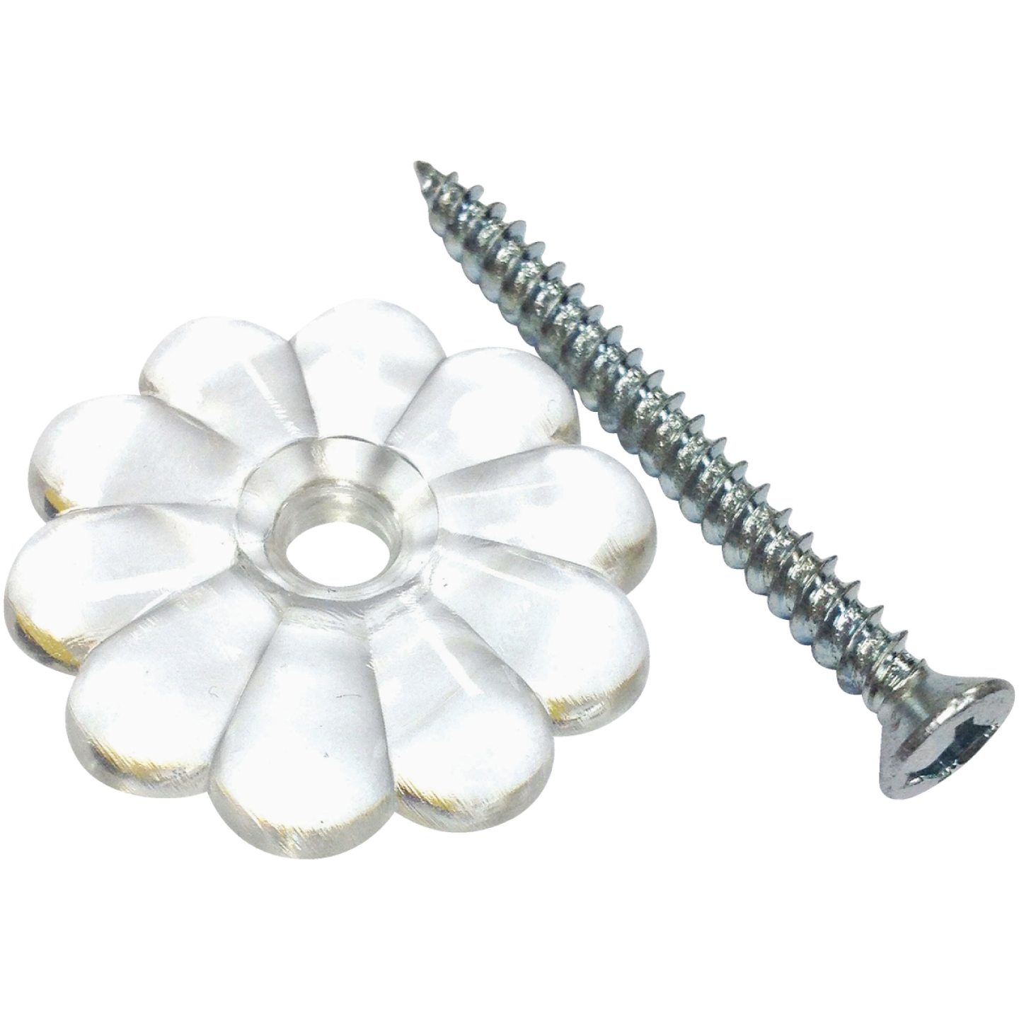 United States Hardware Clear Rosette with Screws (24-Count) Image 1