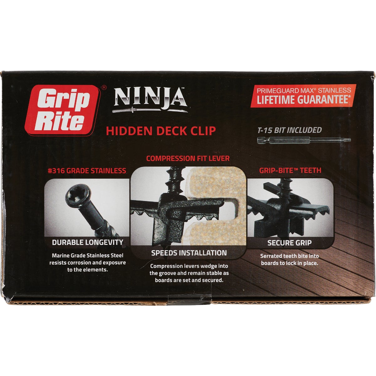 Grip-Rite Ninja 50 Sq. Ft. Hidden Deck Clip Image 3
