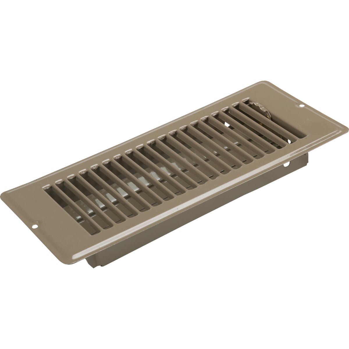 United States Hardware 4 In. x 10 In. x 1-5/16 In. Brown Steel Floor Register Image 1