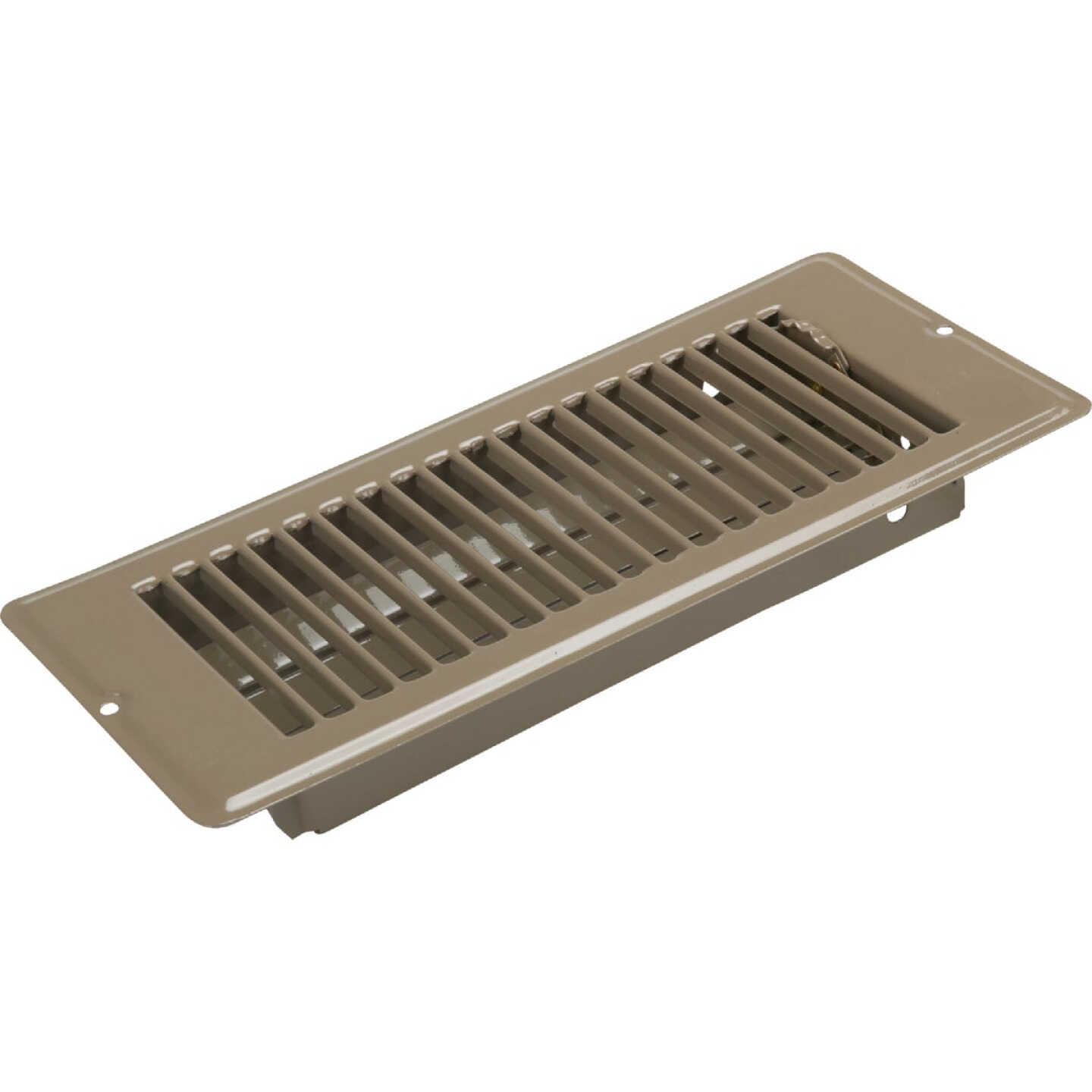 United States Hardware 4 In. x 10 In. x 1-5/16 In. Brown Steel Floor Register Image 1