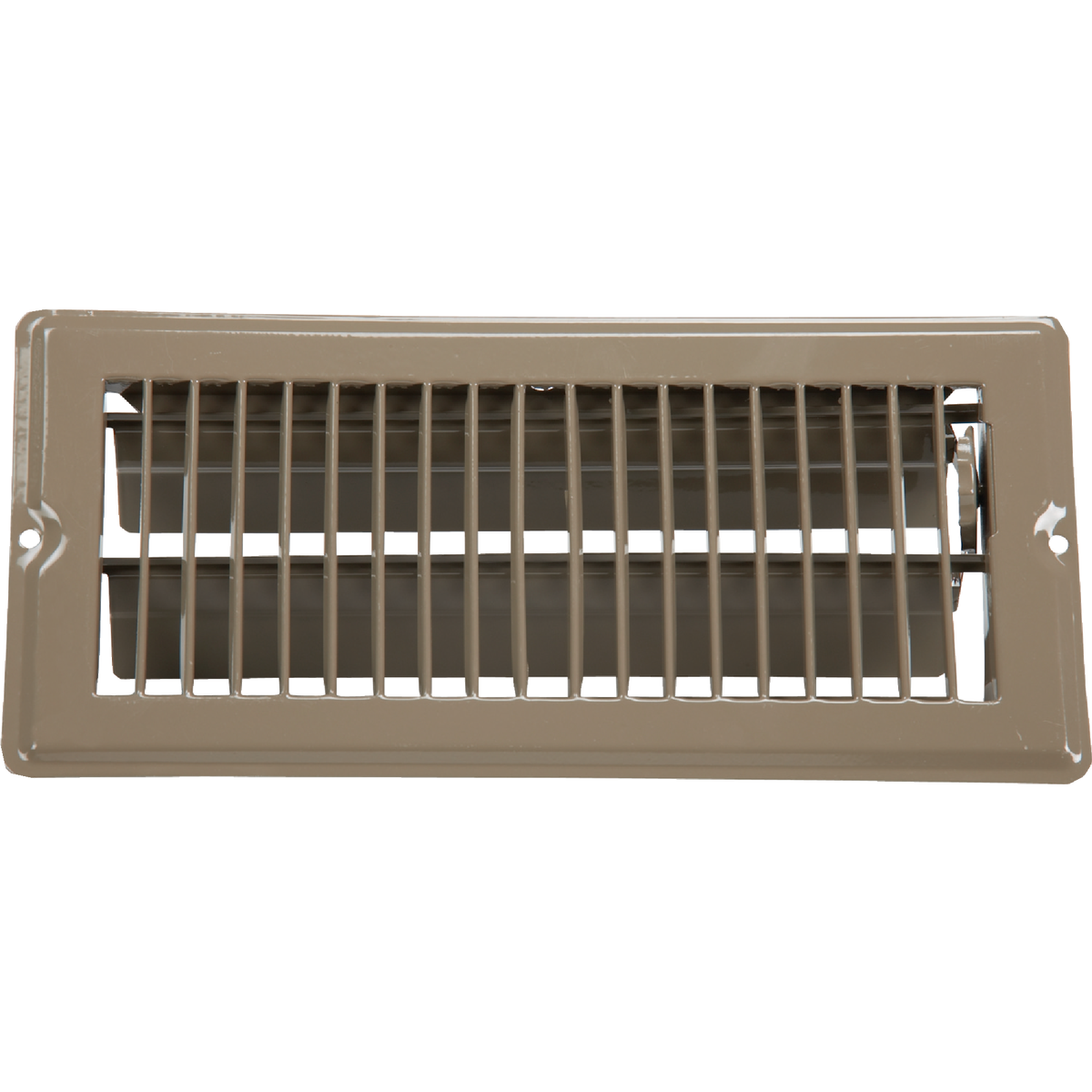 United States Hardware 4 In. x 10 In. x 11/16 In. Brown Steel Floor Register Image 1