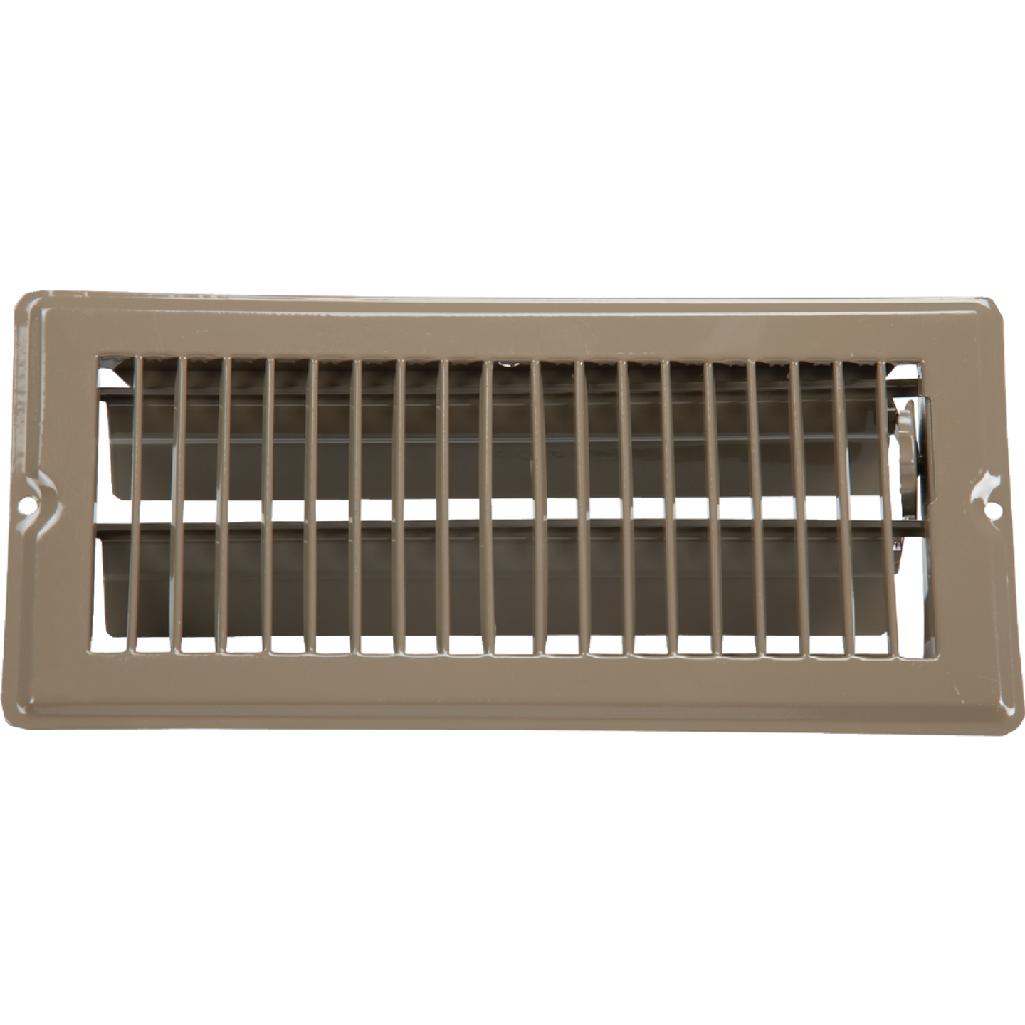 United States Hardware 4 In. x 10 In. x 11/16 In. Brown Steel Floor Register Image 1