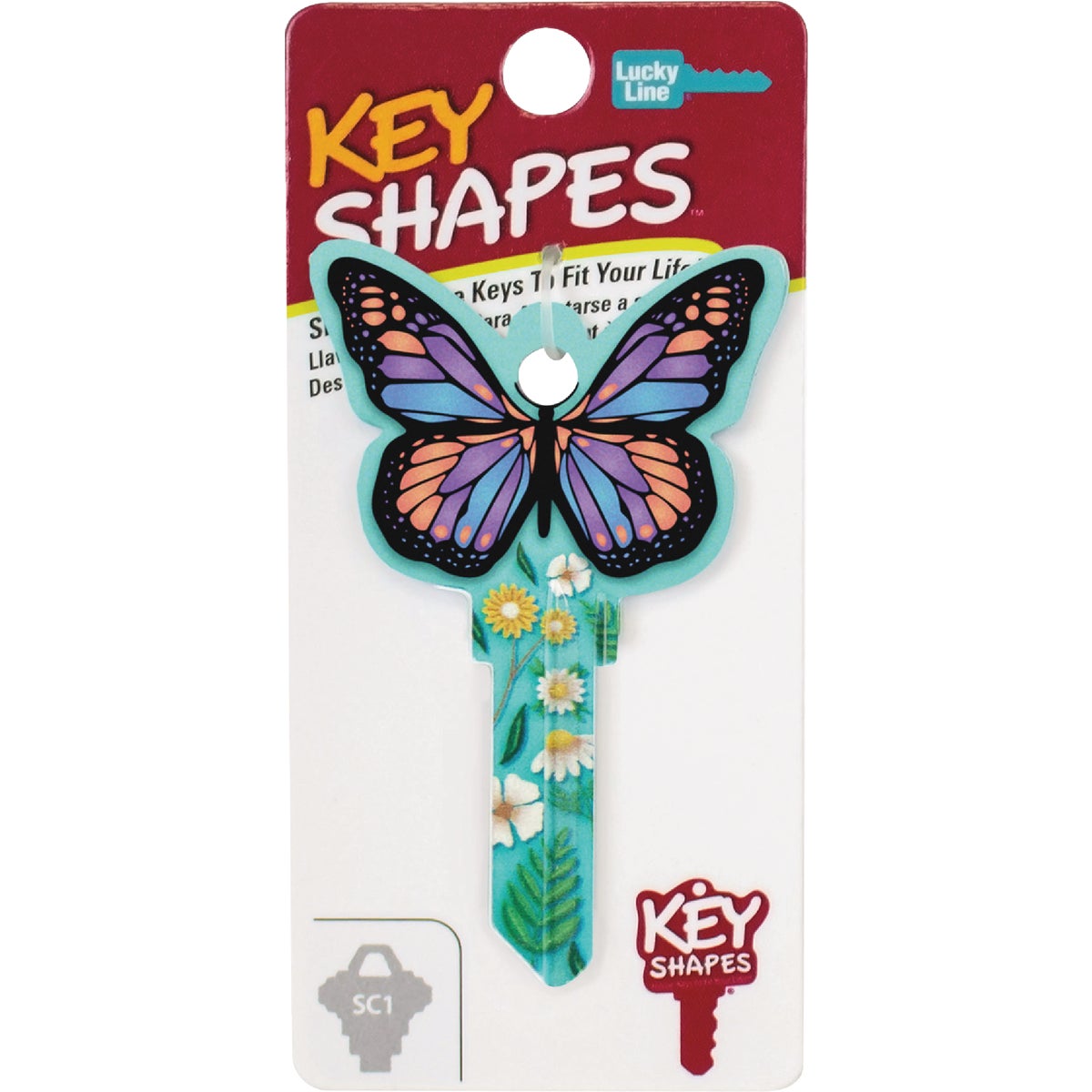 Lucky Line Butterfly Key Shapes Decorative House Key - SC1 Image 3