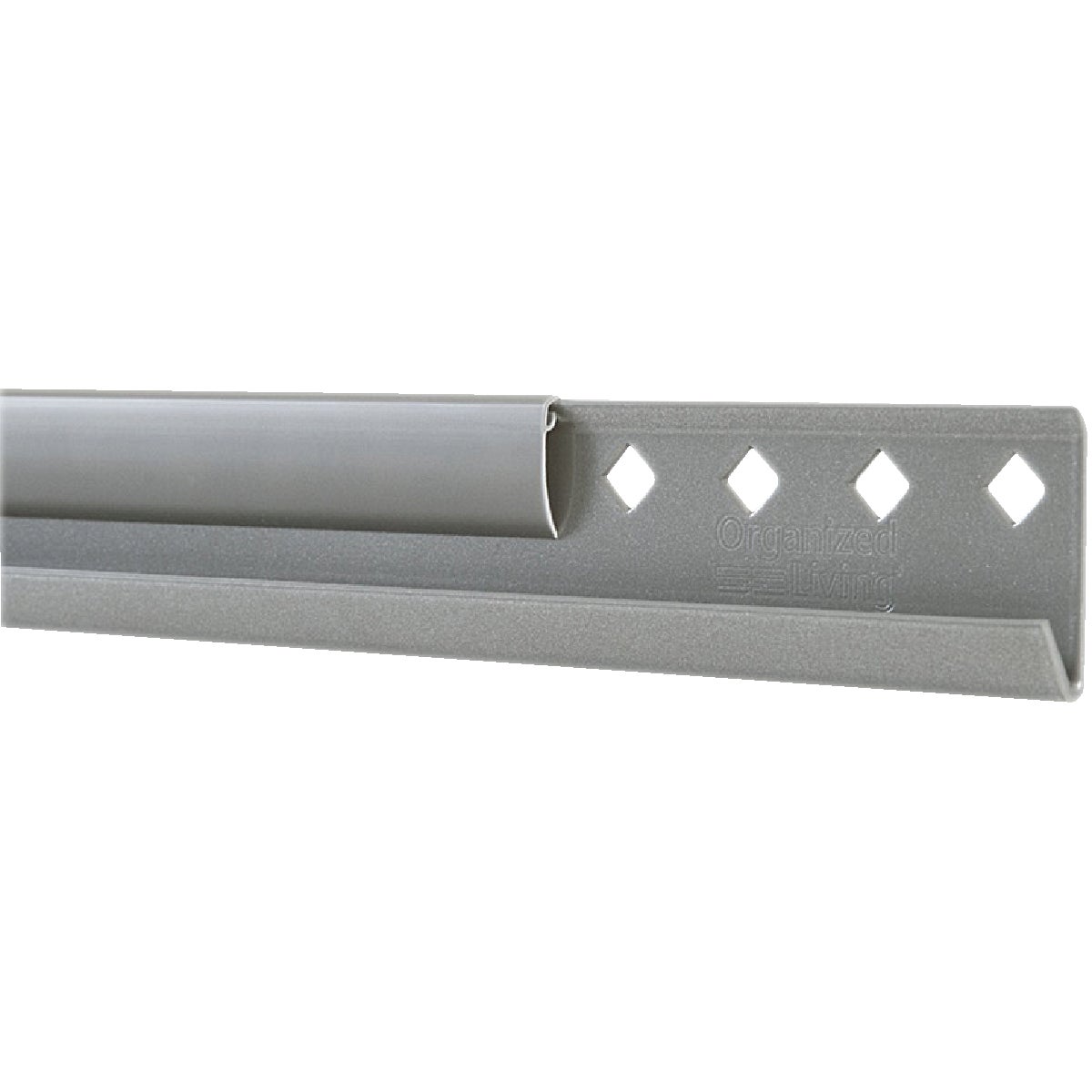 FreedomRail 24 In. Nickel Horizontal Hanging Rail with Cover Image 1