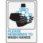 Hy-Ko Please Wash Hands Sign Image 1