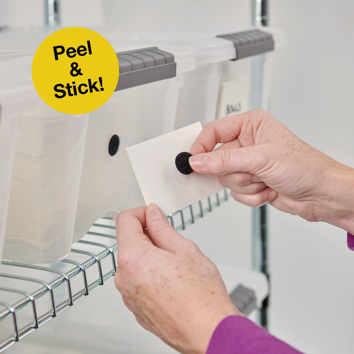 Wrap-It Storage Stick 'Em Dots 0.75 In. Black Hook & Loop Fasteners (30 Ct.) Image 5